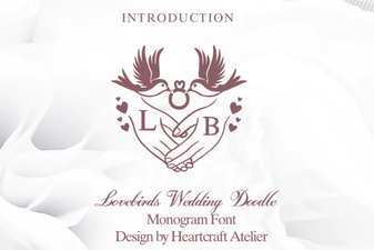 Lovebirds Wedding Doodle Font for Charming Diy Projects