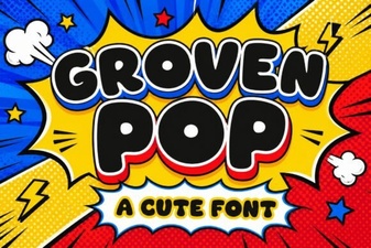 Grooven Pop Font: Fun Groovy Display Typeface for Creative Projects