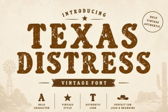 Texas Distress Font: Creative Vintage Design Ideas