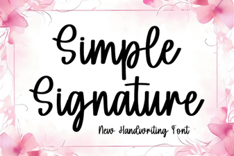 Simple Signature Fonts for Elegant Branding & Design Projects